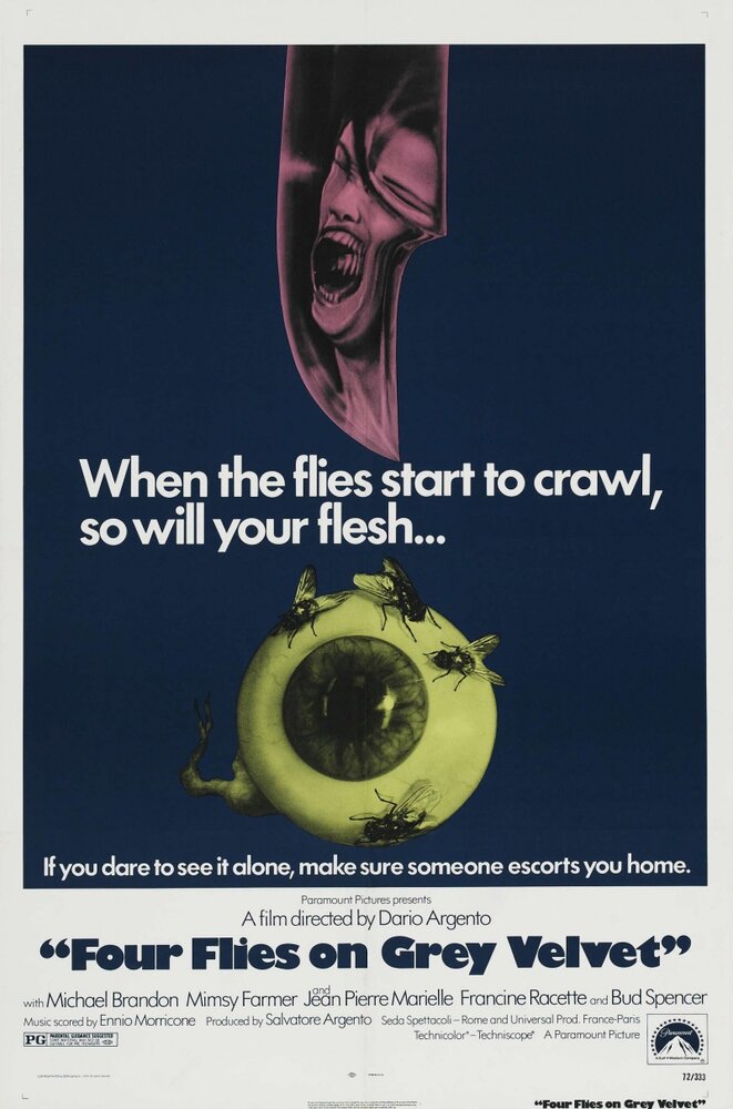 Четыре мухи на сером бархате (1971) постер
