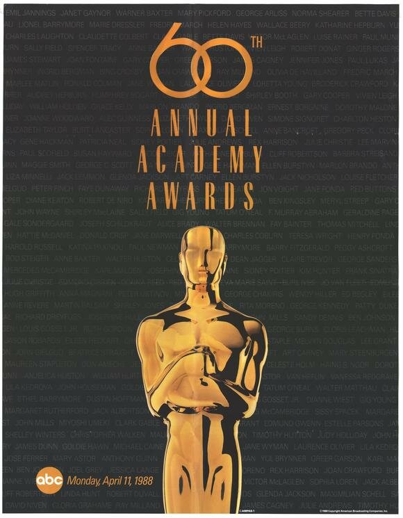 60-я церемония вручения премии «Оскар» (1988) постер